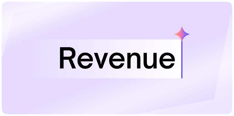 A CRM field auto-filling the word “Revenue”