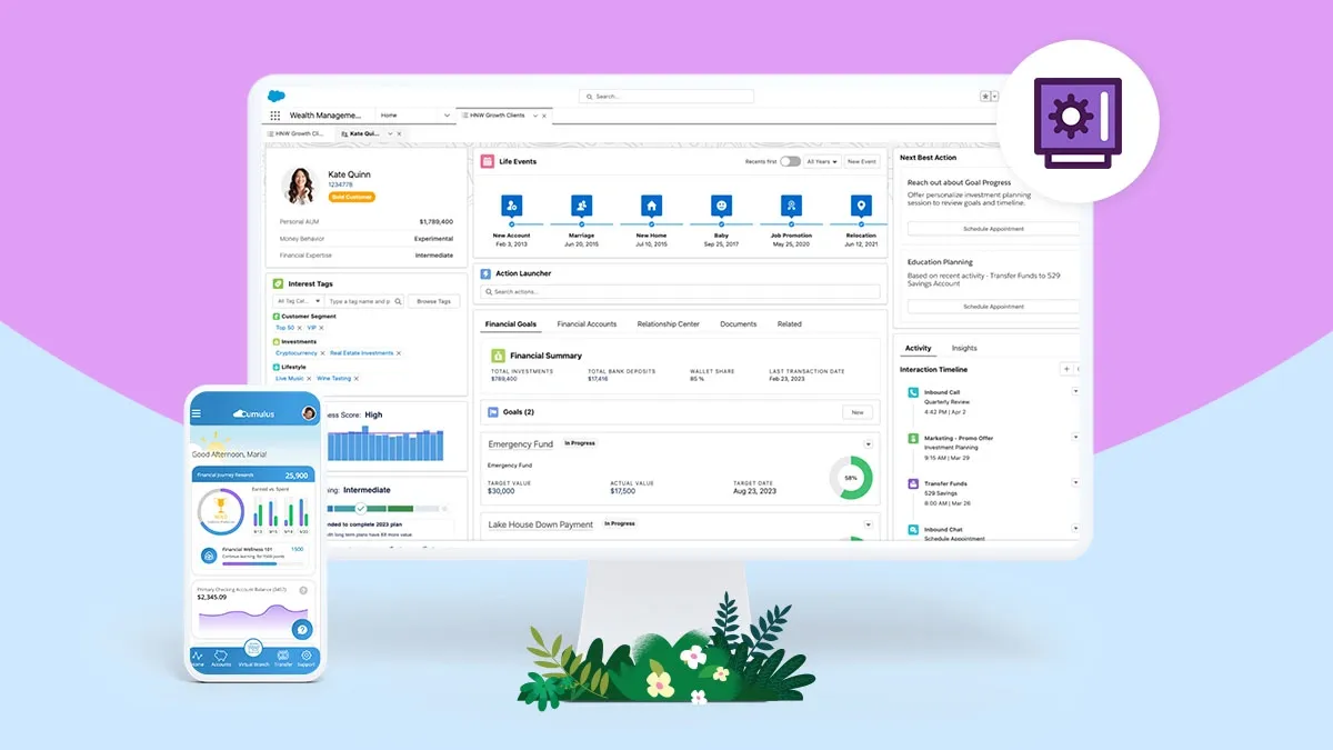 salesforce financial dashboard for financial advisor 