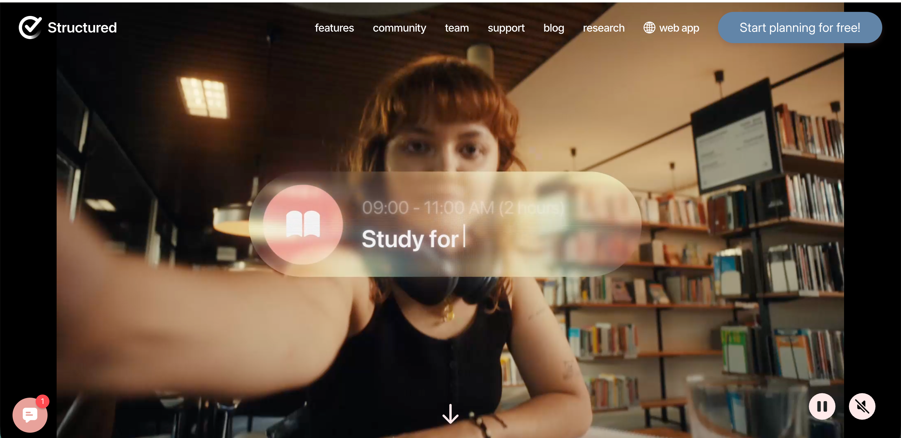 Structured landing page