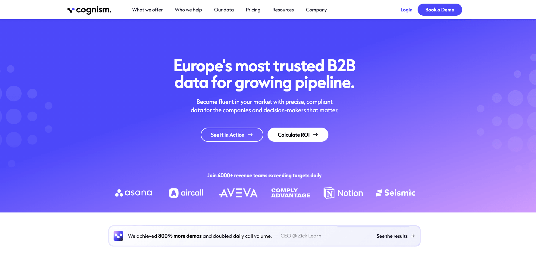 cognism's landing page