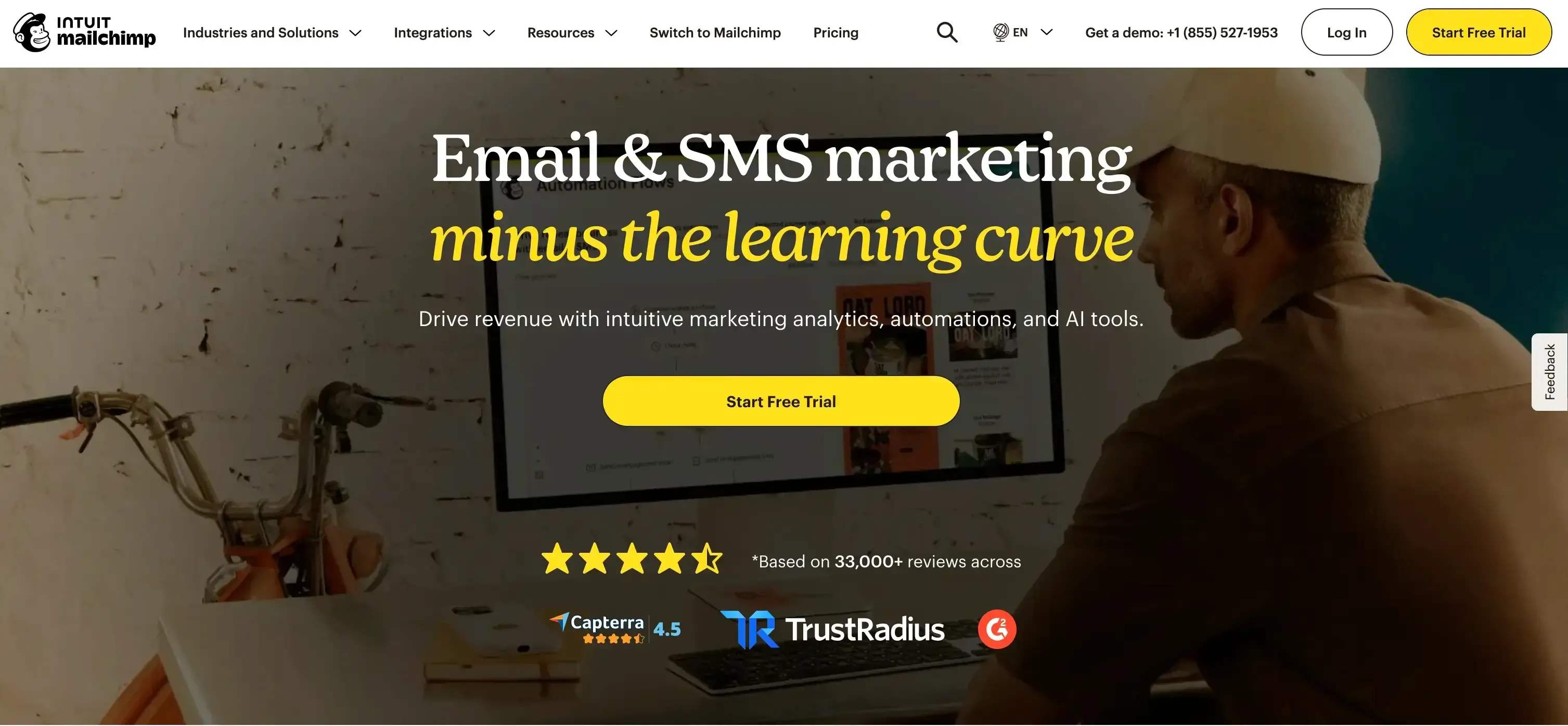 Mailchimp landing page