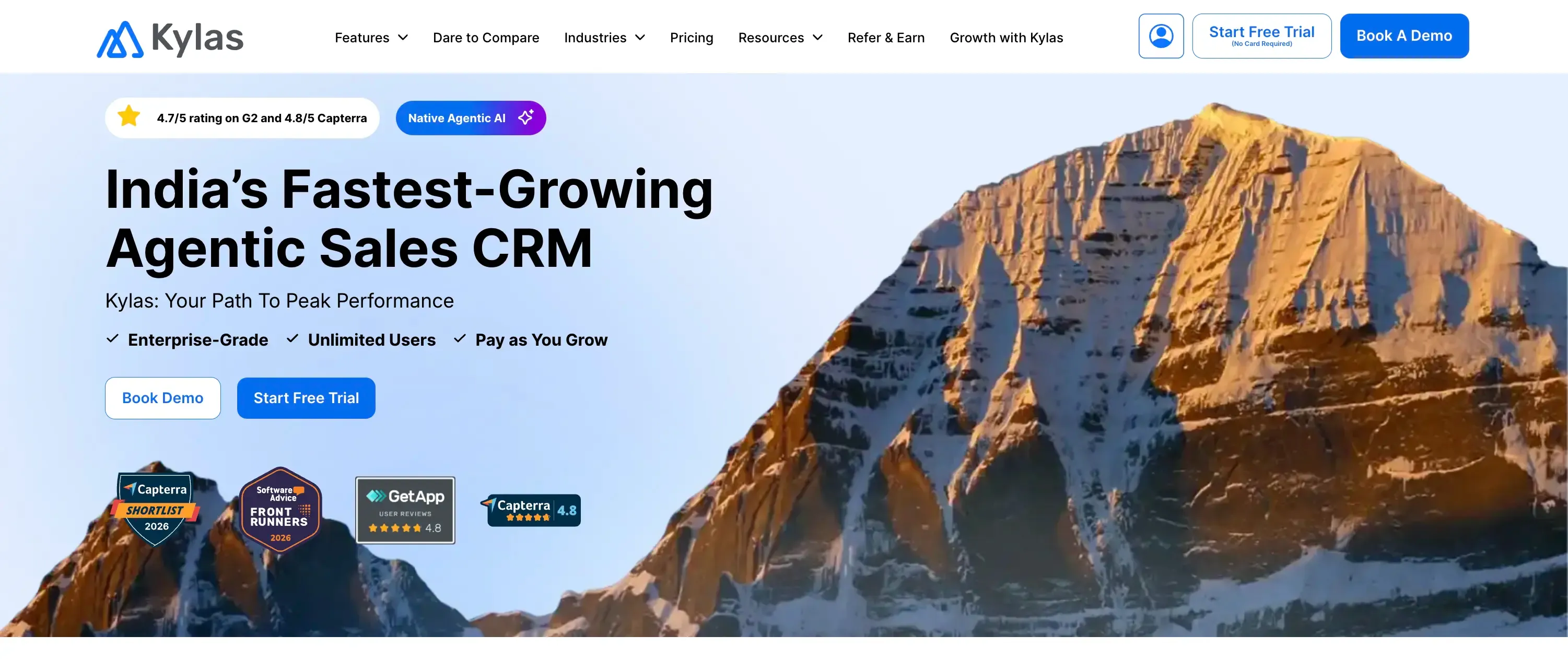 Kylas home page